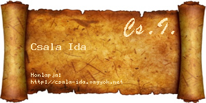 Csala Ida névjegykártya